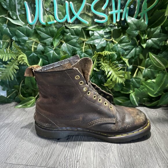 Vintage Dr. Martens 1460 8 Eye Lace Up Boots Men\'s Size 8 Uk 9 US  Brown England main image 13
